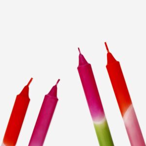 Dinner candles with dip dye - 4 pcs - Image 3