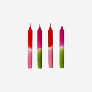 Dinner candles with dip dye - 4 pcs - Image 2