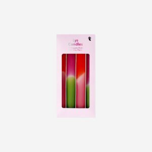 Dinner candles with dip dye - 4 pcs - Image 1