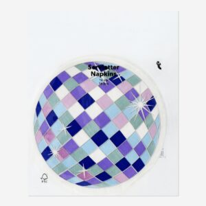 Disco ball shaped napkins - 16 pcs - Image 3
