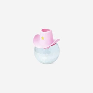 Disco cowboy hat vase - 11 cm - Image 2