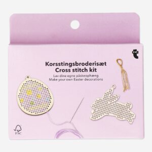 DIY cross stich Easter decorations with thread and needle - Image 1
