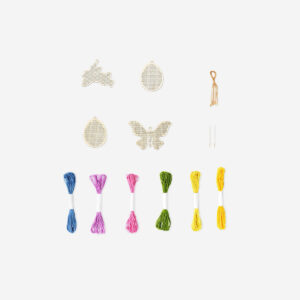 DIY cross stich Easter decorations with thread and needle - Image 2