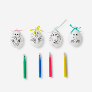 DIY decorative eggs. With markers