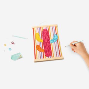 DIY hanging rhinestone artwork