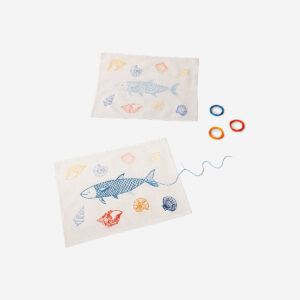 DIY ocean embroidery placemat