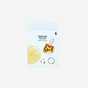 DIY push beads key rings - 3 pcs