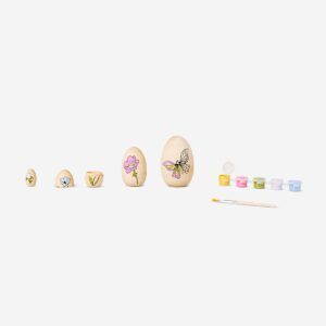DIY stacking eggs with paint and brush - Image 1