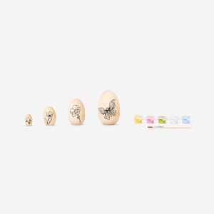 DIY stacking eggs with paint and brush - Image 3