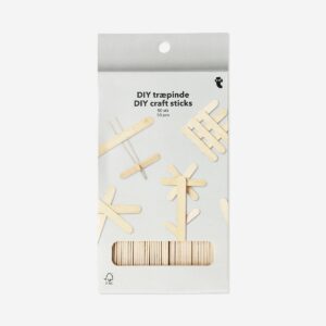 DIY wooden craft sticks - 50 pcs - Image 1