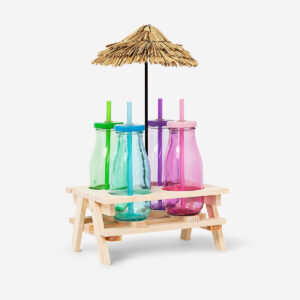 Drinking bottles with decorative stand. 4 pcs - Image 1