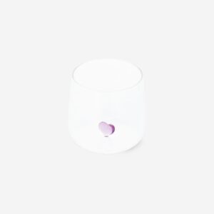 Drinking glass with embossed heart - 480 ml - Image 2