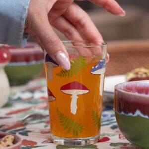 Drinking glass with mushrooms - 220 ml - Image 1
