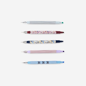 Dual tip gel ink pens and highlighters - 5 pcs - Image 3