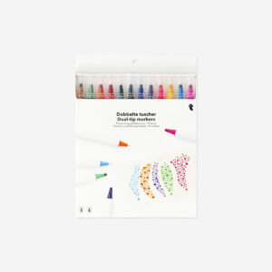 Dual-tip markers in box - 12 pcs - Image 3