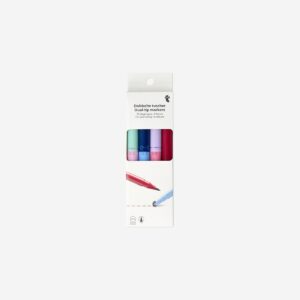 Dual tip markers with stamps - 4 pcs - Image 1