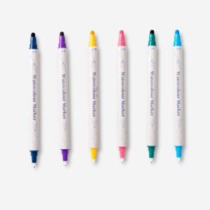 Dual tip pens with fineliners and dotting markers - 6 pcs - Image 2