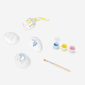 Easter egg stencils with paint and brush - Image 3
