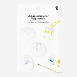 Easter egg stencils with paint and brush - Image 1