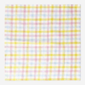 Fabric napkins with multi coloured checks - 2 pcs - Image 3