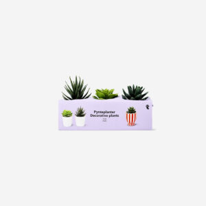 Faux succulents in pots - 3 pcs - Image 1