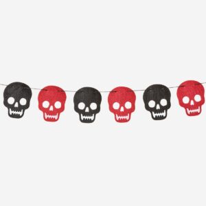 Felt skull garland - 200 cm - Image 1