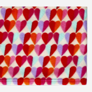 Fleece blanket with red hearts and sleeves - One size - Image 3