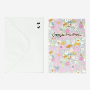 Floral card with envelope - Image 1