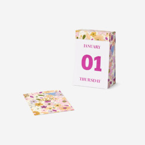 Floral desk calendar 365 days 2026 - Image 1