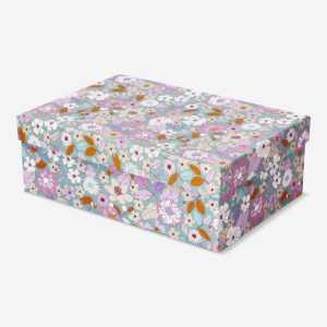 Floral paper storage box - Large - Image 1