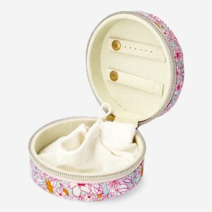 Floral round jewellery box - Image 1