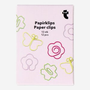 Flower and butterfly paper clips - 12 pcs - Image 1