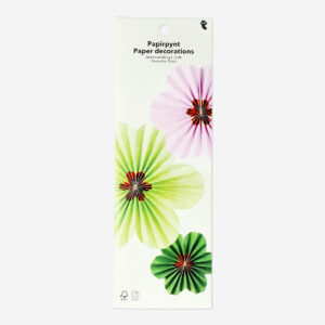 Flower paper decorations - 3 pcs - Image 1