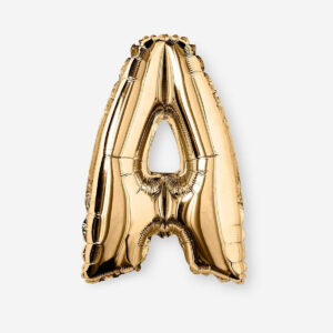 Gold A foil balloon - Image 1