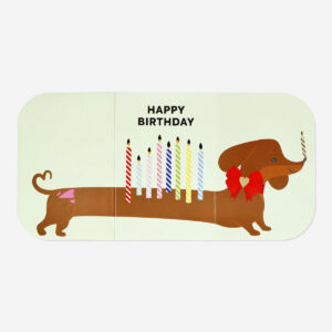 Foldable birthday card with sausage dog motif - Image 1