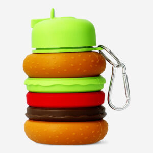 Foldable burger shaped drinking bottle - 600 ml - Image 1