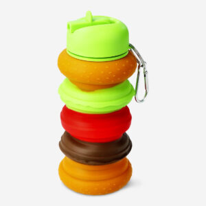 Foldable burger shaped drinking bottle - 600 ml - Image 2