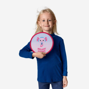 Foldable fan with axolotl - Image 2