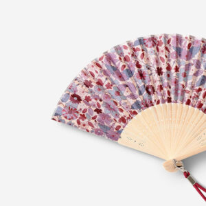 Foldable floral bamboo fan - Image 3