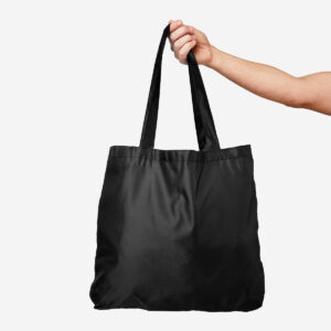 Foldable Black Tote Bag - Image 2