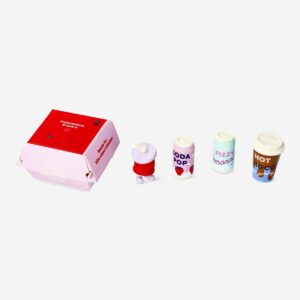 Food themed erasers - 4 pcs - Image 1
