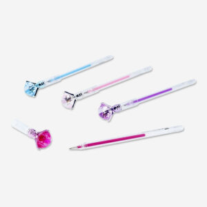 Gel ink pens with diamonds - 4 pcs - Image 1