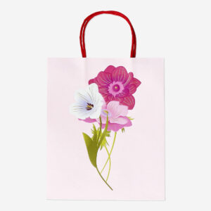 Gift bag with embossed flowers