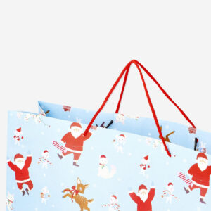 Gift wrapping bag with santa and reindeers - Large - Image 3