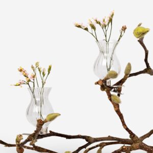 Glass decorations with clips for flowers - 2 pcs - Image 2