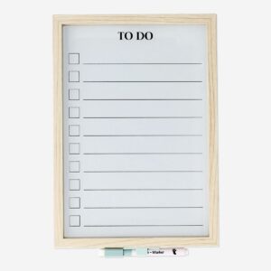Glass planner board with marker - A4 - Image 1