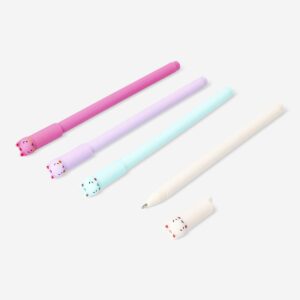 Glitter gel pens with cat faces - 4 pcs - Image 3