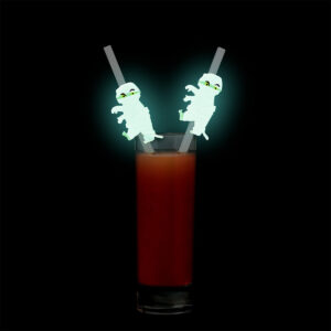 Glow in the dark Halloween straws - 4 pcs - Image 3