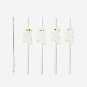 Glow in the dark Halloween straws - 4 pcs - Image 2