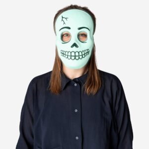 Skull mask that glows in the dark - For adults - Image 1